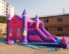 inflatable princess bounce house with slide