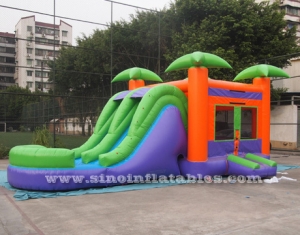 kids inflatable water jumping castle with slide