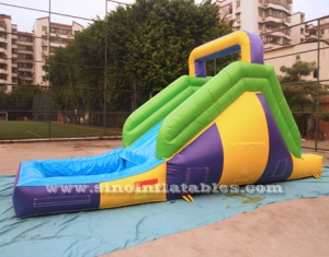 small kids inflatable water slide with pool