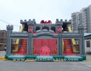 kids giant inflatable medieval castle slide