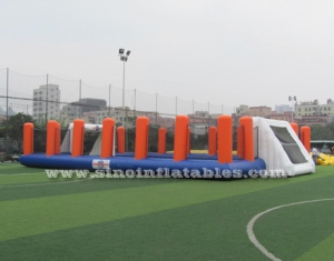 children N adults giant inflatable soccer field with high rails