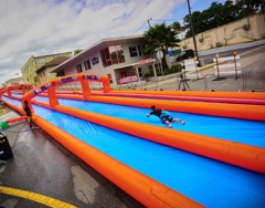 double lane inflatable water slip and slide