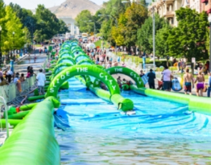 giant inflatable slide the city slip