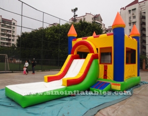 commercial kids inflatable water jumping castle with pool