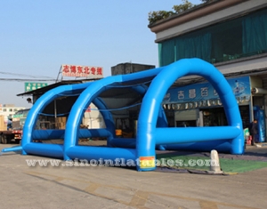 adults challenge running inflatable obstacle tent