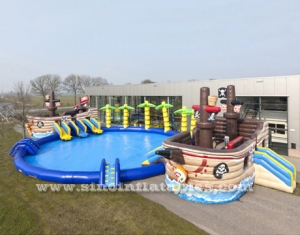 pirate ships kids N adults giant inflatable water park