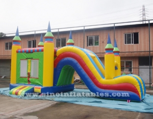 5in1 inflatable combo bounce house with slide