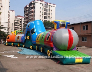 children inflatable train tunnel