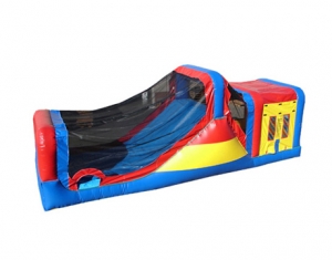 inflatable bounce house with tunnel slide