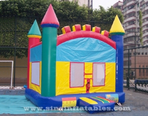 inflatable rainbow bounce house