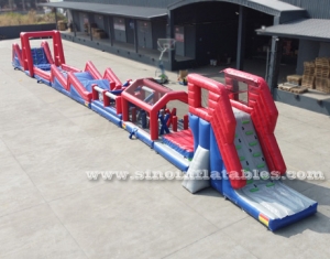 adults inflatable obstacle course with freestyle airbag