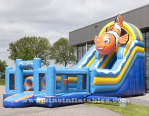 big kids inflatable clownfish slide