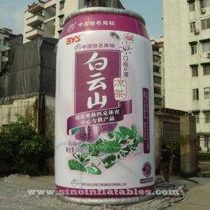 custom shape giant inflatable China tea can