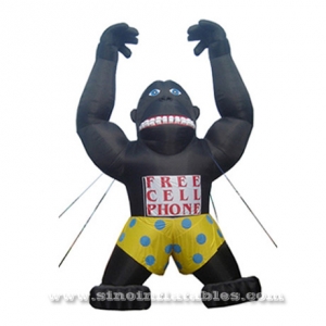 Black Tarzan giant inflatable gorilla