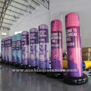 3 mts high custom design airtight inflatable advertising column