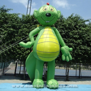 giant standing inflatable lizard