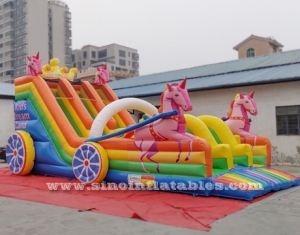 kids dream land carriage inflatable slide