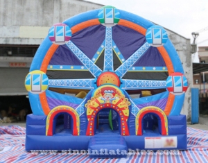 Ferris Wheel Clown Kids Inflatable bouncy castle with slide