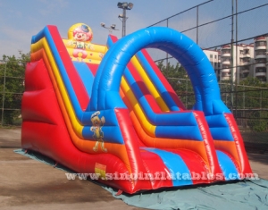 commercial kids inflatable clown slide
