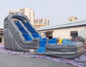 commercial kids party inflatable water slide with big pool