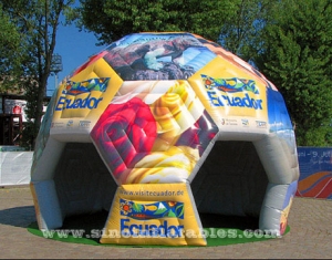 football shape inflatable advertising tent
