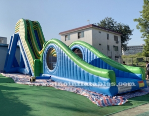 9 meters high adults giant inflatable dropkick water slide